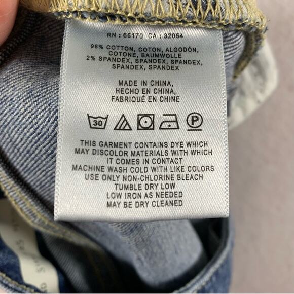 PILCRO by Anthropologie‎ Boyfriend Slim Cropped Jeans Raw Hem Cuffed READ - Picture 14 of 15